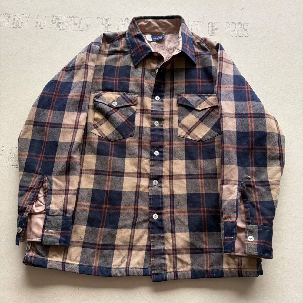 Vintage 90s Wrangler Flannel Shirt Jacket
